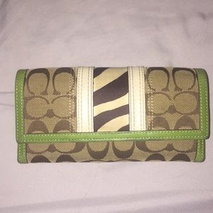Zebra Coach wallet